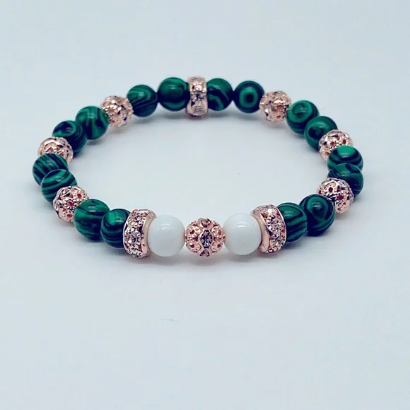 Malachite Beads Bracelet - Picture 5 of 6